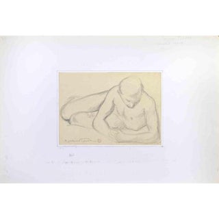 Kiyoo Fujiwara, Seated Torso, Graphite on Paper, 1964 For Sale