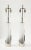 Pair of Cylindrical chrome and glass lamps by Laurel. The polished chrome lamps have frosted glass inserts and they have...