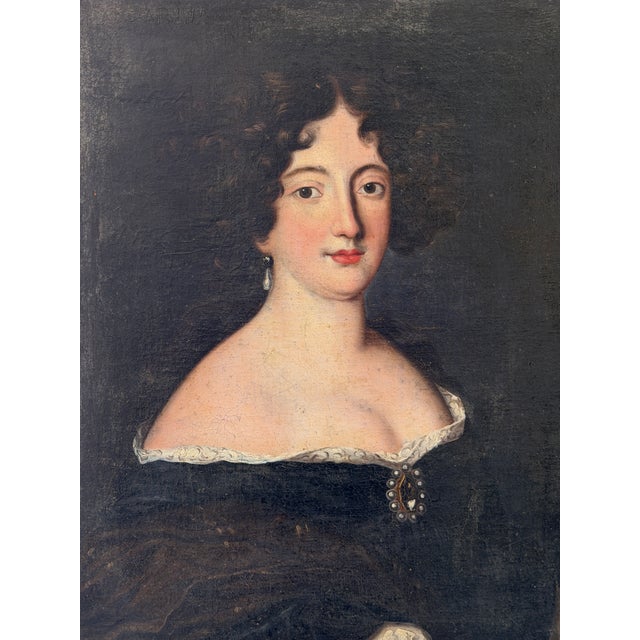 Unknown, Portrait of a Noblewoman, 1800s, Oil on Canvas For Sale - Image 4 of 7