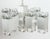 Silver Brushed Aluminum Chandelier in the Style of Kalmar For Sale - Image 8 of 10