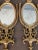 Brass Antique Vintage Pair of Figural Floral Oval Ornate Wall Crackled Mirrors Rococo Style. For Sale - Image 8 of 8