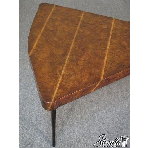 Jonathan Charles Jonathan Charles Modern Burl Walnut Bowtie Coffee Table Jc-494796 For Sale - Image 4 of 10