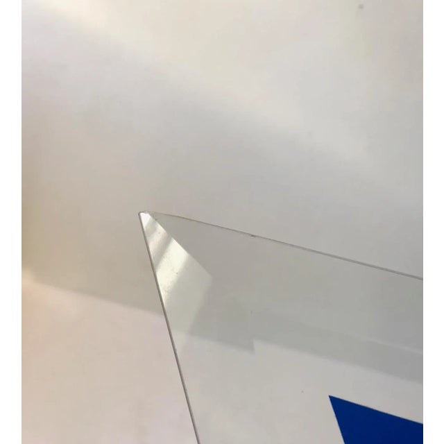 Metal Minimalist Danish Triangular Glass Sconce, 1980s For Sale - Image 7 of 9