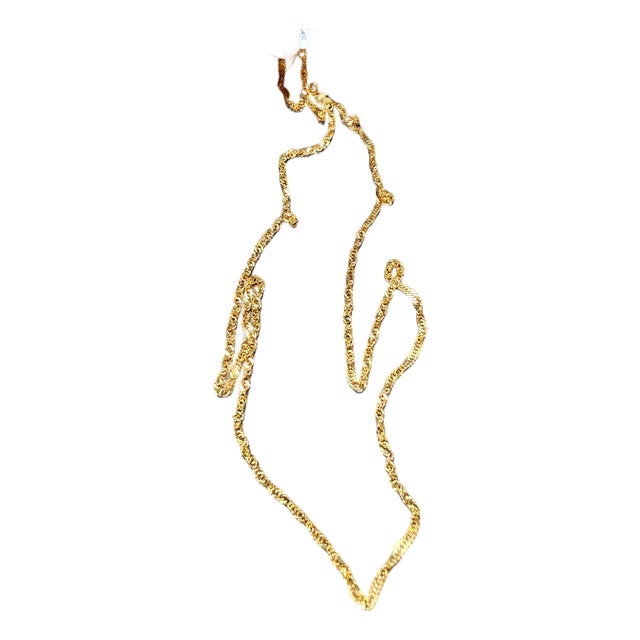 Vintage 18 Karat Yellow Gold 4 Gm, Link Chain, 2.0 Mm Necklace, 22" Long For Sale