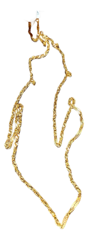 Vintage 18 Karat Yellow Gold 4 Gm, Link Chain, 2.0 Mm Necklace, 22" Long