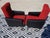 Vintage Red and Black Chairs with Compass Feet, 1970s, Set of 2 For Sale - Image 15 of 18
