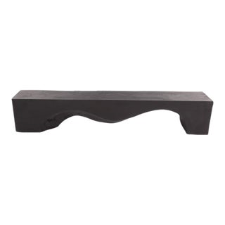 94.5" Inch Long Modern Black Sculpture Bench - 1 For Sale