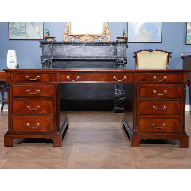 Niagara Furniture Mahogany Executive Desk For Sale - Image 4 of 12