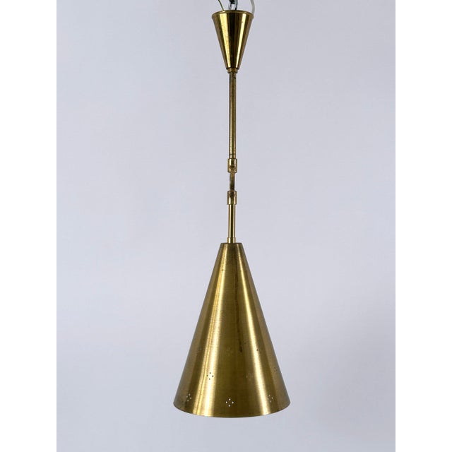 Mid-Century Modern Perforated Brass Pendant, Sweden, 1950s For Sale - Image 12 of 18
