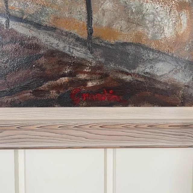 1950s Mid Century Swedish Modernist Landscape by Svän Grandin For Sale - Image 4 of 8
