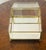 1940s Antique Crystal Bevelled Glass Brass Box With Sea Shells For Sale - Image 5 of 9