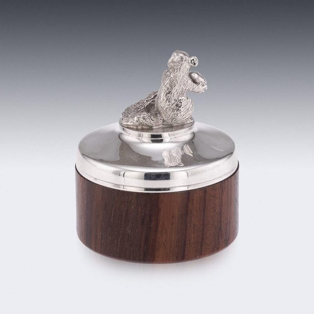 Vintage 20th Century English Silver Trinket Boxes from Brian Fuller, 1989, Set of 2 For Sale - Image 6 of 13
