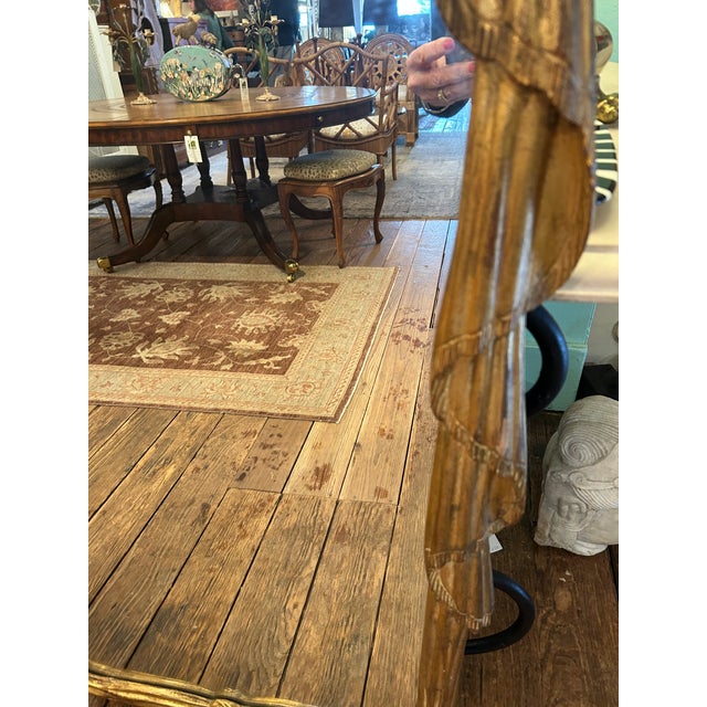 Wood Art Nouveau Giltwood Swag Motif Large Mirrors For Sale - Image 7 of 18