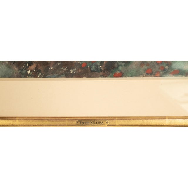 Impressionist Watercolor Gouache Landscape With Geese Painting by Pyotr Alexandrovich Nilus For Sale - Image 11 of 12