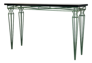 Vintage Lacquered Iron Console, 1980s