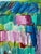 1970s Abstract Mixed Media Painting Phtalo Yellow With Pink For Sale - Image 4 of 5