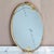 Mid-Century Italian Design Gold Oval Wall Mirror For Sale - Image 4 of 7
