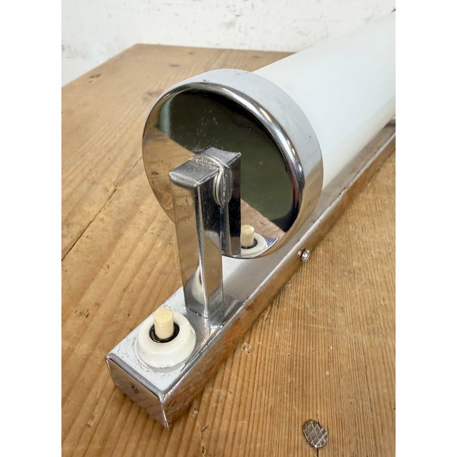 Vintage Art Deco Wall Light with Opal Glass, 1930s For Sale - Image 9 of 14