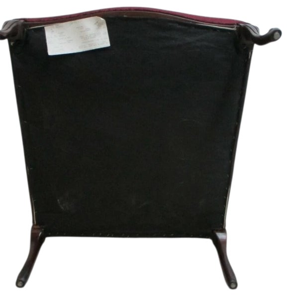 1980s Hickory White French Country Carved Living Room Arm Lounge Chair For Sale - Image 9 of 10