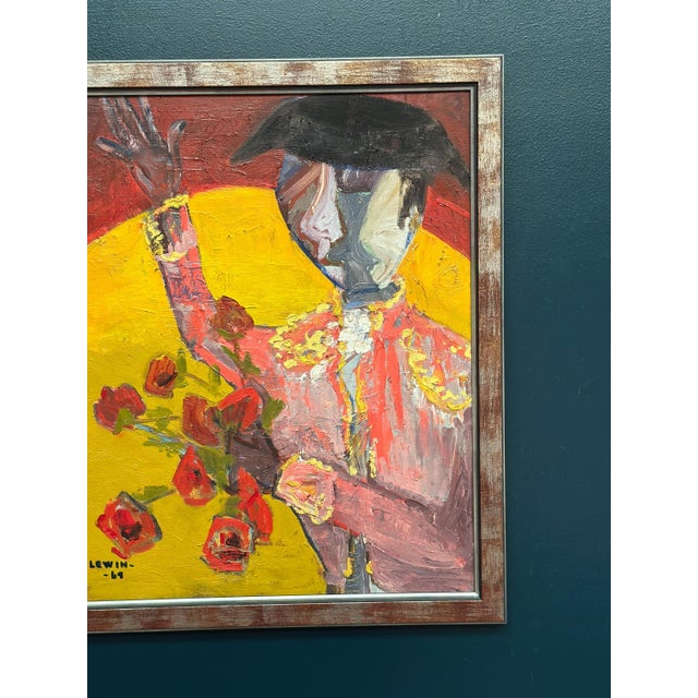 Gösta Lewin, Matador, 1969, Oil Painting on Canvas, Framed For Sale - Image 13 of 18