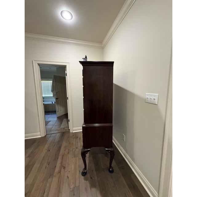 1970s Ethan Allen Georgian Court Cherry Highboy For Sale - Image 5 of 10