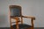Art Nouveau Armchair in Oak and Leather For Sale - Image 9 of 17