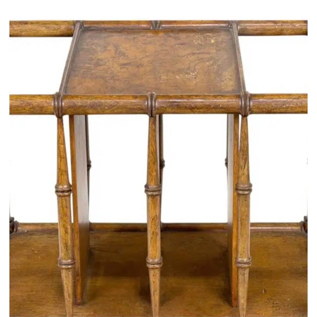 Vintage Faux Bamboo Magazine Rack For Sale - Image 4 of 6
