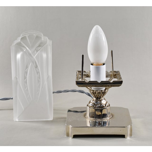 French Art Deco Table Lamp by Leon Hugue 1930 France For Sale - Image 13 of 13