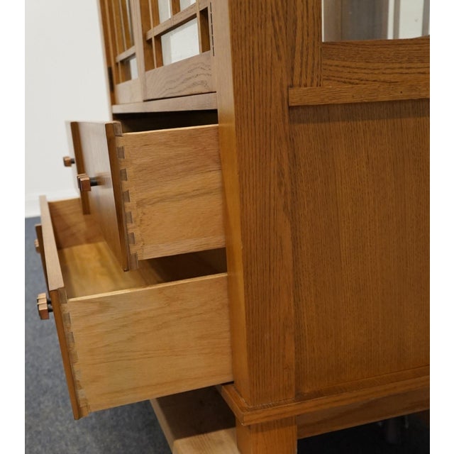 Wood Rare Robert Sonneman for Stanley Furniture Urban Primitive Collection Mission Style 45" Curio Display Cabinet 178-11-11 For Sale - Image 7 of 12