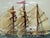 Vintage Handmade Nautical Wood Sail Ship Boat in Glass Bottle Model Sculpture For Sale - Image 4 of 14