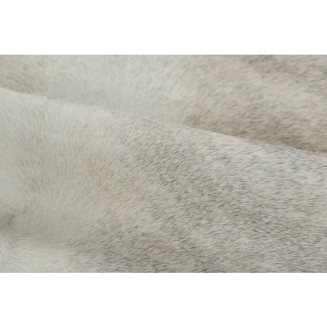 Contemporary Rug & Kilim’s Contemporary Cowhide in Cream Hues and Gray Accents For Sale - Image 3 of 9