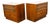 Mid Century Modern Nightstands End Side Tables Cane Wood Oak Founders 2 Drawer, Pair For Sale