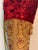 Shabby Chic Cute Vintage Christmas Boot Red Velvet For Sale - Image 3 of 4