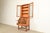 Antique English Art Deco Carved Oak Drop Front Secretary Desk With Leaded Glass Bookcase Hutch For Sale In South Bend - Image 6 of 17