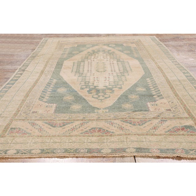 Vintage Turkish Oushak Rug, 05'02 X 09'04 For Sale - Image 9 of 10
