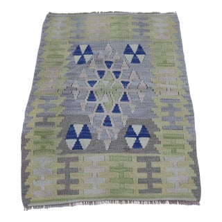 1980s Vintage Geometric Anatolian Kilim For Sale