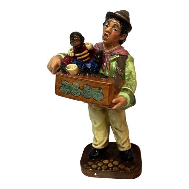Mid 20th Century Royal Doulton Organ Grinder and Monkey Figurine For Sale