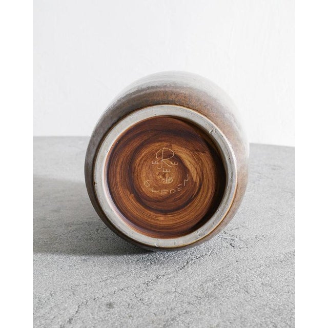 1950s Swedish Mid Century Stoneware Ceramic Vase by Carl-Harry Stålhane for Rörstrand Sweden, 1950s For Sale - Image 5 of 6