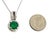Italian Natural Emerald Diamond Pendant Necklace 18" 14k WG 1.84 TCW Certified For Sale - Image 3 of 7