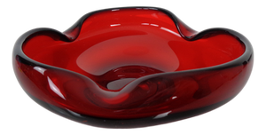 Red Sommerso Murano Glass Bowl or Ashtray, Italy, 1960s