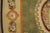 Textile 1820s Green Floral Medallion Flat Weave Antique French Aubusson Rug 8' 8" X 12' 6" Wool Carpet For Sale - Image 7 of 11