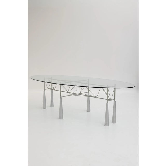 Metal Andre Dining Table by Afra and Tobia Scarpa for Knoll International, 1980s For Sale - Image 7 of 9