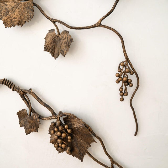 Tobacco Grape Leaf Wall Sculpture For Sale - Image 10 of 12