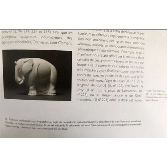Circa 1930 Charles Lemanceau Art Deco Cubist Elephant Craquelé Figurine For Sale - Image 4 of 13