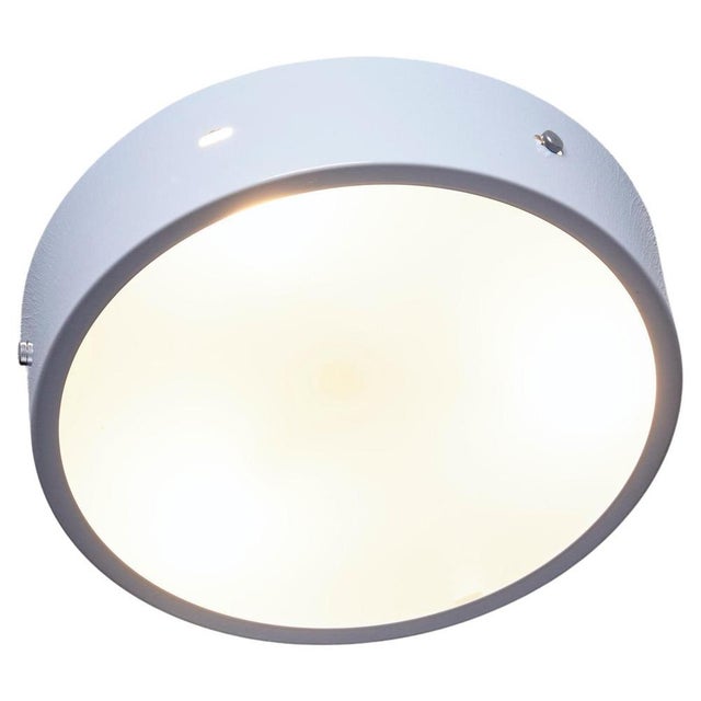 Metal Flush Mount in Light Gray, Italy, 1960s For Sale - Image 7 of 7