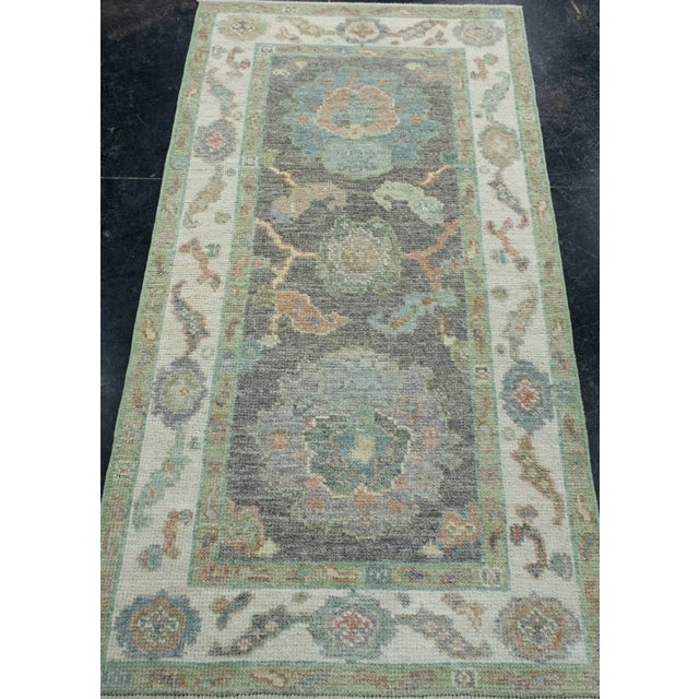 Turkish Oushak Rug 2'8" x 5'2" #17427 Explore a curated collection of hallway runners, wool rugs, and handmade...