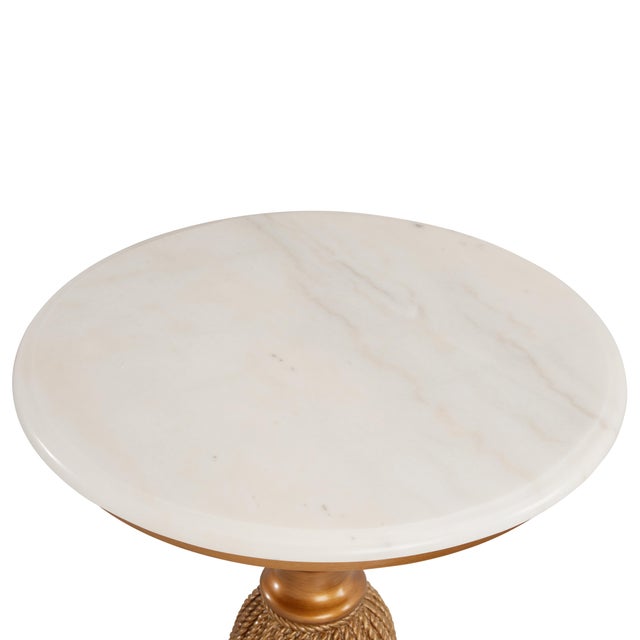 Chelsea House Inc Tassel Side Table- Silver & Gold For Sale - Image 4 of 4