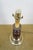 Mid 20th Century Mid 20th Century Mid Century Modern Turned Wood Spindle & Brass Pedestal Base Candlestick Table Lamp For Sale - Image 5 of 13