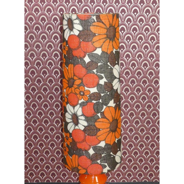 Flower Power Floor Lamp with Orange Illuminated Glass Base, 1970s For Sale - Image 11 of 14