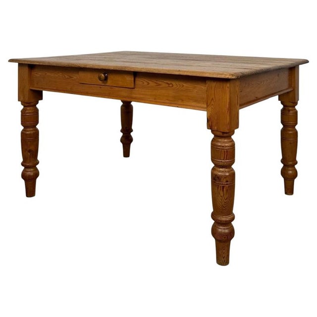 20th Century Pine Farmhouse Dining Table For Sale - Image 10 of 13